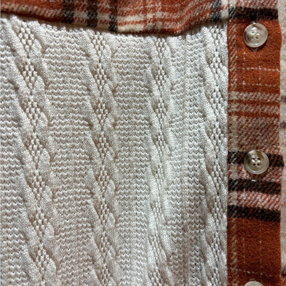 NWT Polygram Henly Plaid Patchwork Button-Up over… - image 3